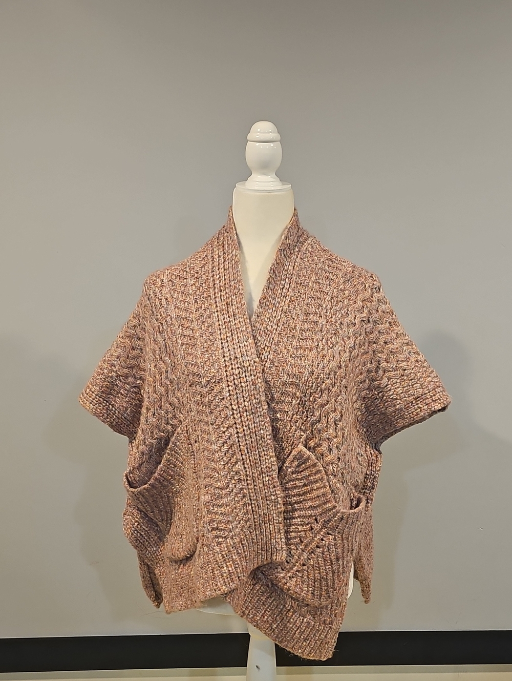 Universal Thread Multicolor Speckled Knit Cardigan - Rose Blend